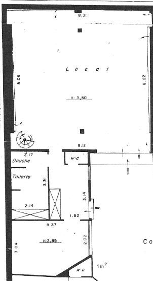 Bureaux à louer Javel-André-Citroen (Métro ligne 10) de 95m² Plan 1