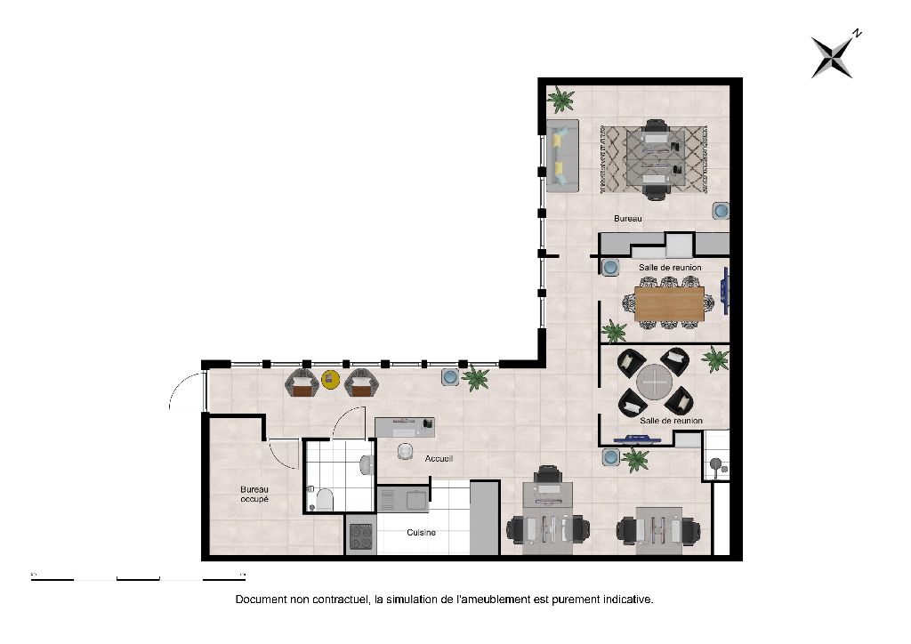 Bureaux à louer Passy (Métro ligne 6) de 77m² Plan 2