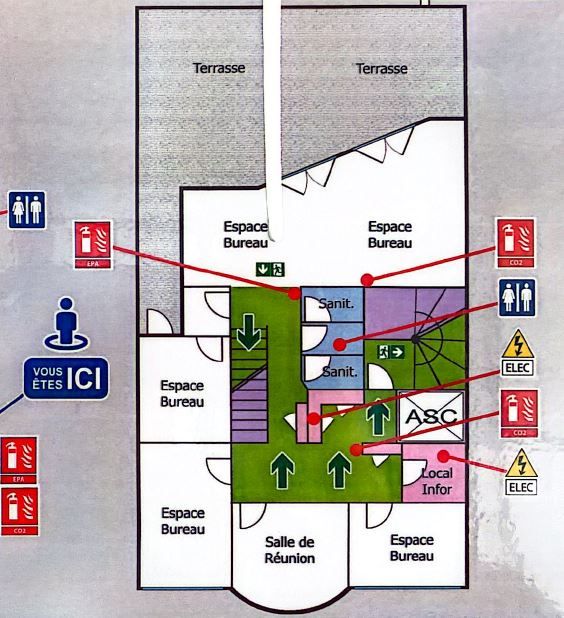 Bureaux à louer Maison Blanche (Métro ligne 7) de 260m² Plan 2